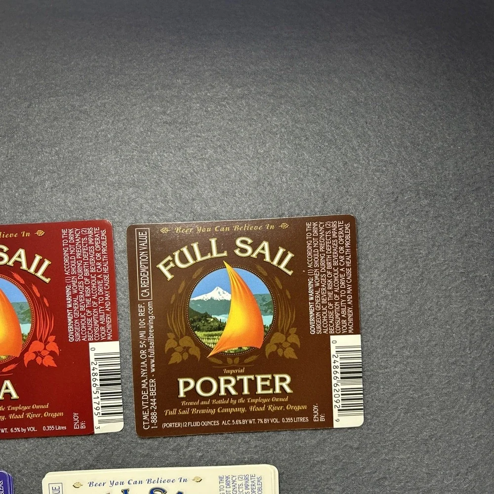 Full Sail Beer Labels – Lot of 15 –‎ 5 Varieties Craft Brewery Collectible